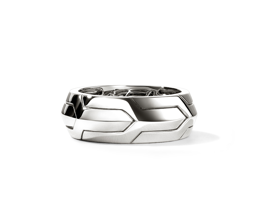 Icon 50 Silver Band Ring